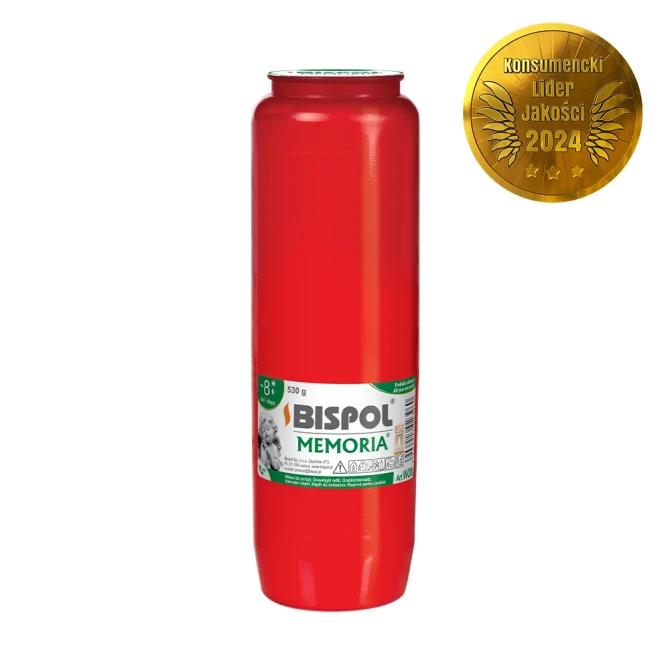 Wkład olejowy do zniczy Memoria WO8c czerwony na sztuki