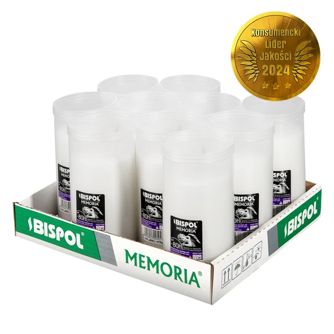 Taca Wkłady do zniczy parafinowe 10 szt. Memoria p500 80 godzin palenia