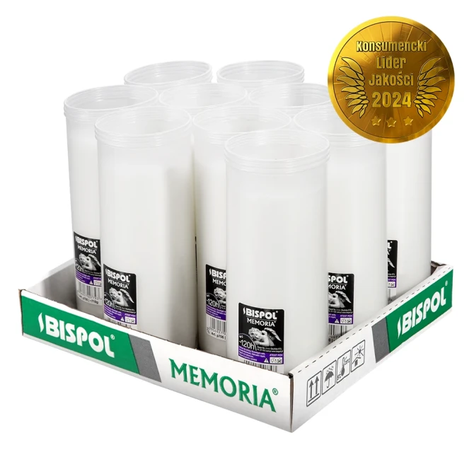 Taca Wkłady do zniczy parafinowe 10 szt. Memoria p700, 5 dniowy czas palenia