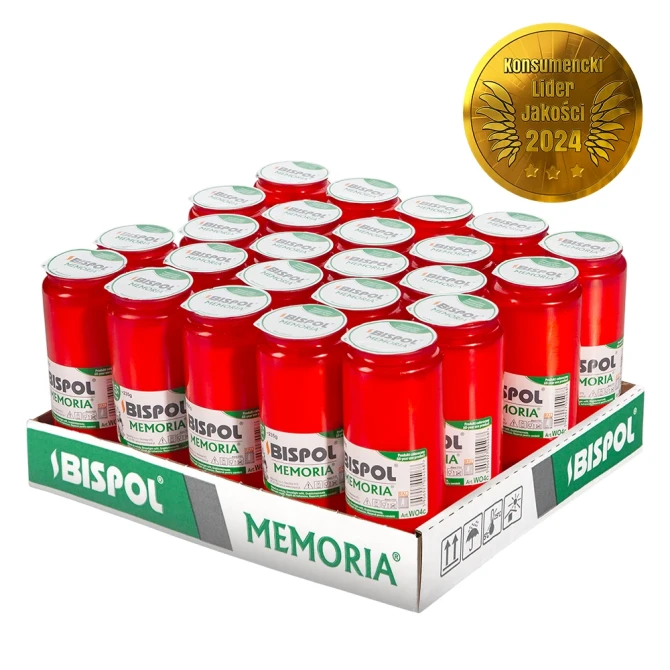 Taca Wkłady do zniczy olejowe 24 szt. Memoria WO4c czerwone