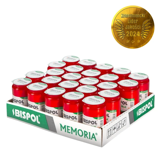 Taca Wkłady do zniczy olejowe 24 szt. Memoria WO3c czerwone