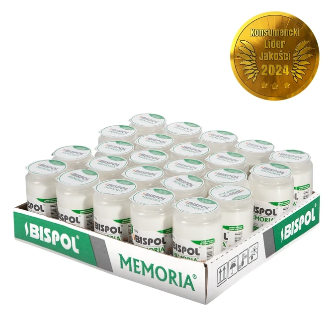 Taca Wkłady do zniczy olejowe 24 szt. Memoria WO3 białe