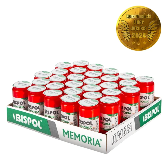 Taca Wkłady do zniczy olejowe 30 szt. Memoria WO2c czerwone