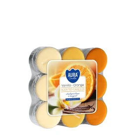 Podgrzewacze zapachowe 18 szt. Wanilia - Pomarańcza  p15-18-37 Aura