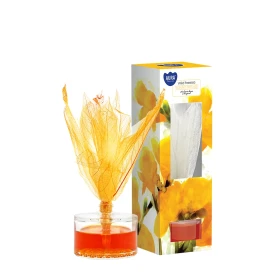 Dyfuzor zapachowy z liściem 50 ml Dzika Frezja dz50l-362 Aura Home Care o świeżym kwiatowym aromacie.
