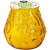 Żółta świeca ogrodowa w tłoczonym szkle Party Time s73-099 Aura