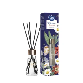 Dyfuzor zapachowy Nocny Kwiat AD-001-465 Aura Home Care w eleganckim opakowaniu z patyczkami zapachowymi. Stylowy dyfuzor do wnętrz doskonale podkreśla nowoczesny wystrój domu i wypełnia pomieszczenie wyjątkowym aromatem.