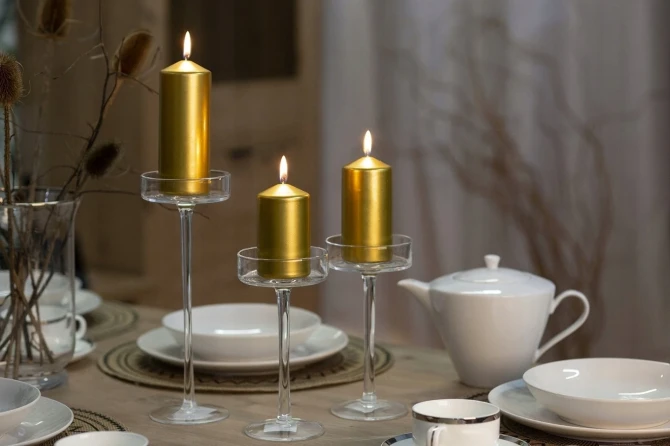 Świece wotywne złoty metalik sw40/60-213 Aura