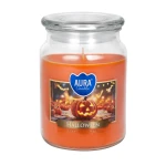 Duża świeca Halloween w szkle z wieczkiem snd99-466 Aura