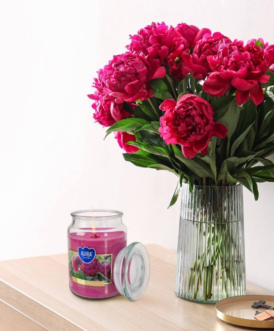 Duża świeca Self Care Spa w szkle z wieczkiem snd99-363 Aura