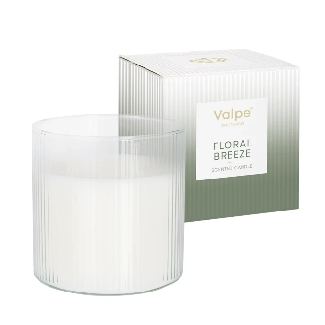 Świeca zapachowa w prążkowanym szkle Kwiatowa Bryza VC-002-461 Valpe