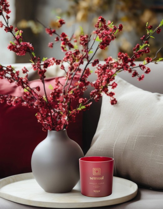 Świeca zapachowa w matowym szkle z dwoma knotami SENSUAL VC-003-390 Valpe