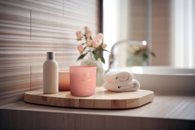 Świeca zapachowa w matowym szkle z dwoma knotami SENSUAL VC-003-390 Valpe