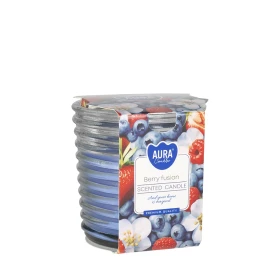 Świeca zapachowa w karbowanym szkle Jagodowe Uniesienie snw80-1-453 Aura