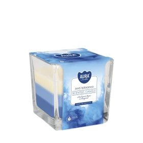 Świeca zapachowa trójkolorowa Antytabak snk80-69 Aura o świeżym aromacie.