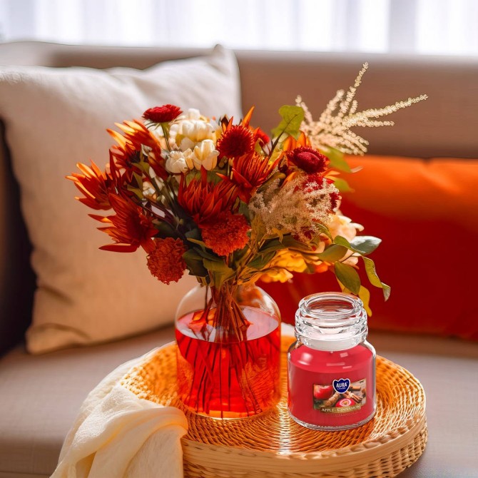 Świeca w szkle z wieczkiem Self Care SPA snd71-363 Aura