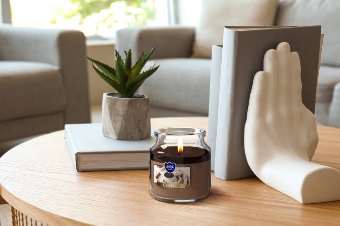 Świeca w szkle z wieczkiem Self Care SPA snd71-363 Aura