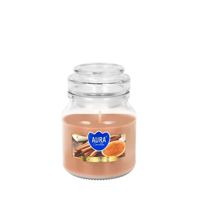 Świeca w szkle z wieczkiem Cynamon snd71-65 Aura
