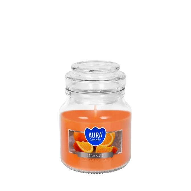 Świeca w szkle z wieczkiem Pomarańcza snd71-63 Aura