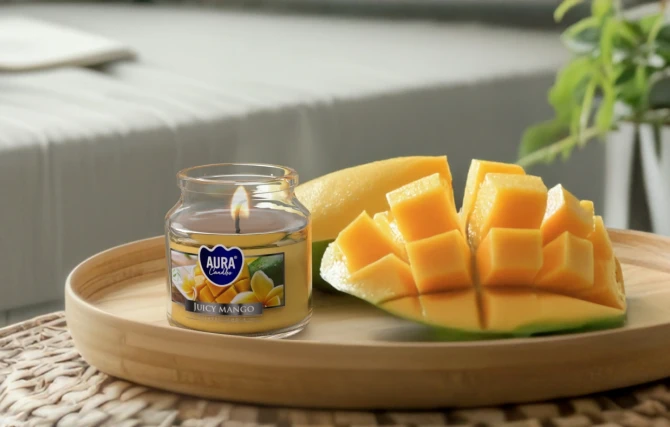 Świeca w szkle z wieczkiem Japoński Ogród snd71-476 Aura