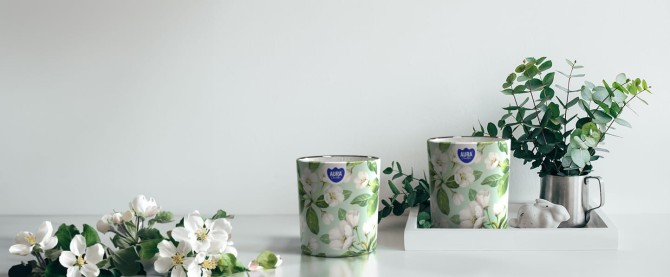 Świeca zapachowa Świąteczny Prezent w prostym szkle z wzorem sn72s-07 Aura