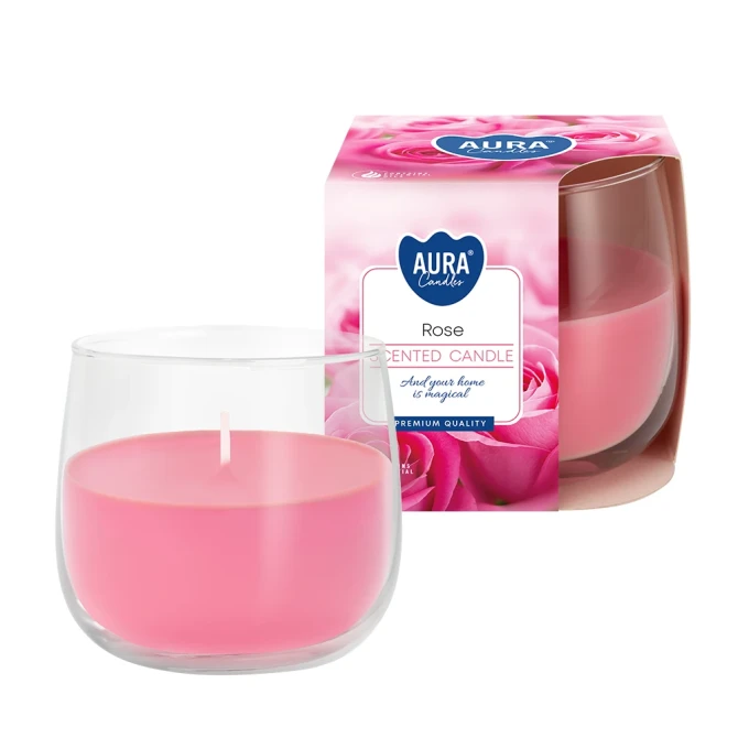 Świeca zapachowa w szkle Róża sn71-78 Aura