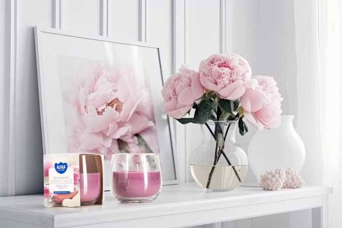 Świeca zapachowa w szkle Jabłko - Cynamon sn71-87 Aura