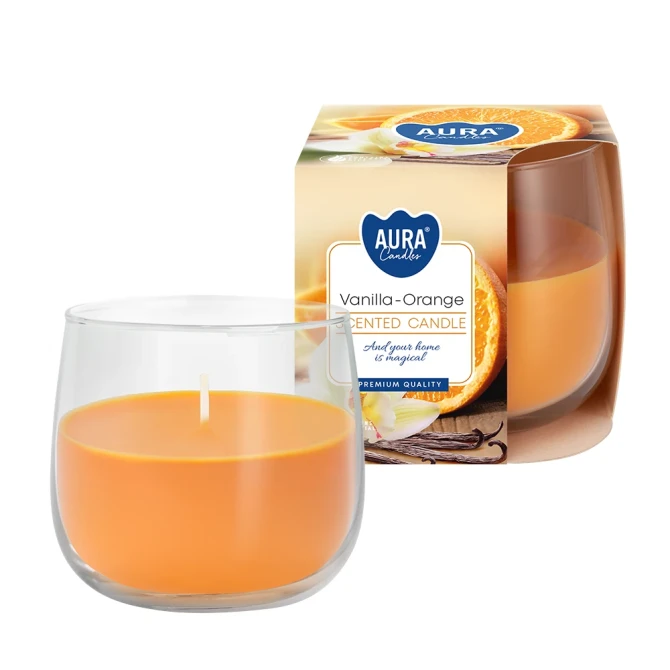 Świeca zapachowa w szkle Wanilia - Pomarańcza sn71-37 Aura