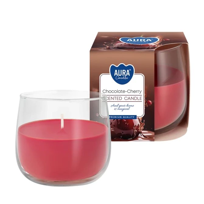 Świeca zapachowa w szkle Czekolada - Wiśnia sn71-104 Aura