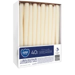 Świece stołowe stożkowe zestaw 40 szt. ecru s30-40-011 Aura