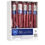 Świece stołowe stożkowe zestaw 30 szt. czerwony metalik s30-1-230 Aura