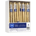 Świece stołowe stożkowe zestaw 30 szt. złoty metalik s30-1-213 Aura