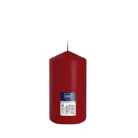 Świeca walec burgund sw80/150-036 przedstawiona na białym tle.