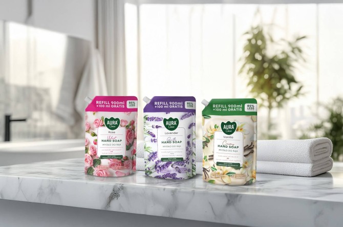 Mydło do rąk uzupełniające 1000 ml Wanilia AHS-002-003 Aura Care