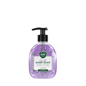 Mydło do rąk z dozownikiem 300 ml Lawenda AHS-001-002 Aura Care o delikatnym lawendowym zapachu.