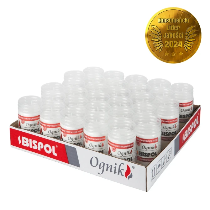 Taca Wkłady do zniczy zalewane 30 szt. uniwersalne Ognik WP0, czas palenia 1,5 dni, nie kopcą