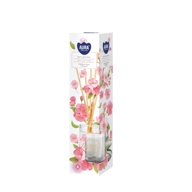 Dyfuzor zapachowy Ogród SPA dz45-254 Aura Home Care w eleganckim opakowaniu.