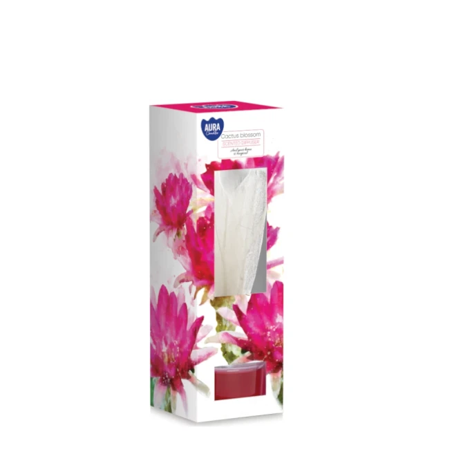 Dyfuzor zapachowy z liściem 50 ml Kwiat Kaktusa dz50l-361 Aura Home Care