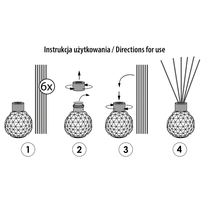 Dyfuzor zapachowy w krysztale Aksamitny Bukiet VD-001-458 Valpe