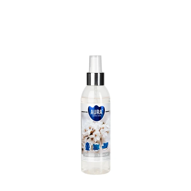 Mgiełka zapachowa do tekstyliów Jaśmin - Bambus AFS-001-506 Aura Home Care w butelce z atomizerem.