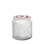 Świeca zapachowa w prążkowanym szkle Malina-Piwonia AC-001-372 Aura