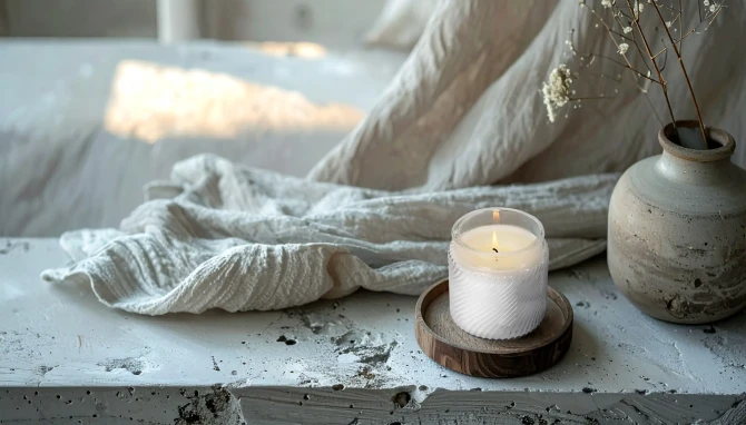 Świeca zapachowa w prążkowanym szkle Malina-Piwonia AC-001-372 Aura