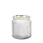 Świeca zapachowa w prążkowanym szkle Ananas-Lilia AC-001-477  Aura