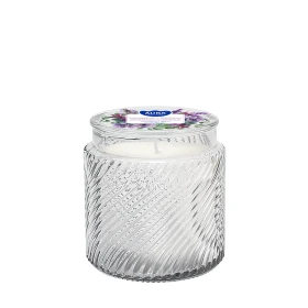 Świeca zapachowa w prążkowanym szkle Eukaliptus-Paczula AC-001-478  Aura