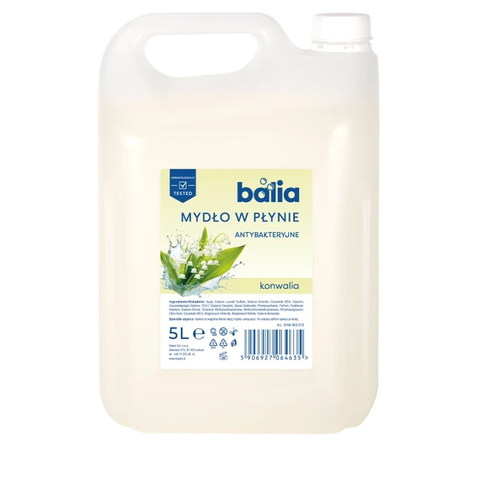 Mydło do rąk uzupełniające 5 L – Antybakteryjne Konwalia BHW-005-015 Balia
