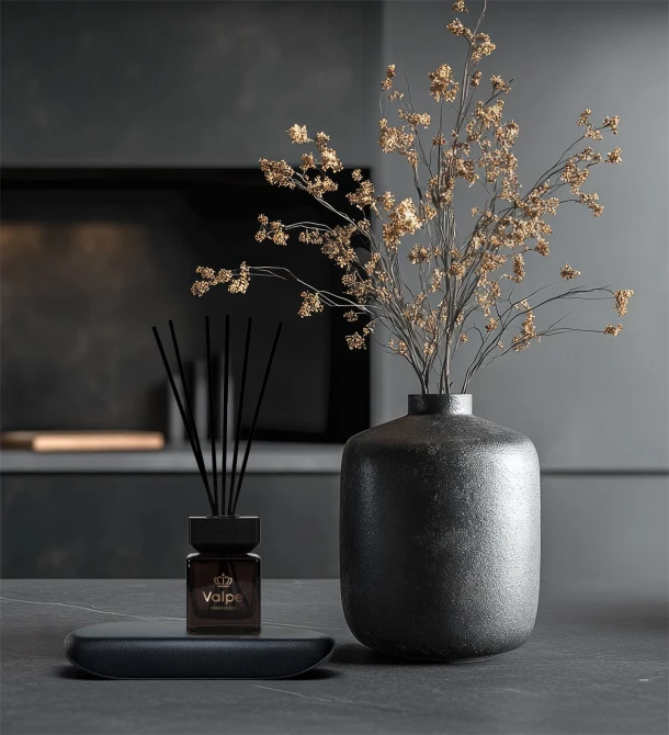 Dyfuzor zapachowy z drewnianą nakrętką Czarny pieprz-Bergamotka VD-005-507 Valpe
