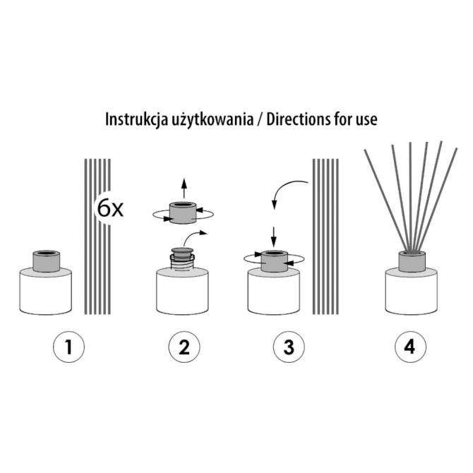 Dyfuzor zapachowy z drewnianą nakrętką Czarny pieprz-Bergamotka VD-005-507 Valpe