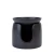 Ceramiczny kominek do wosków AWB-002-002 Aura w czarnym kolorze, widok produktu na białym tle.