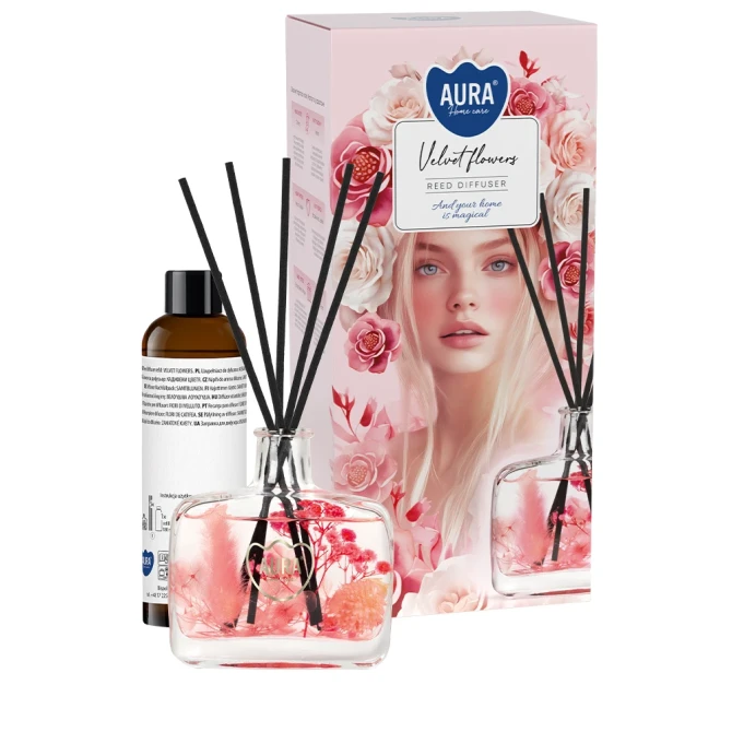 Dyfuzor zapachowy z suszonymi kwiatami Aksamitne kwiaty ARD-001-500 Aura Home Care