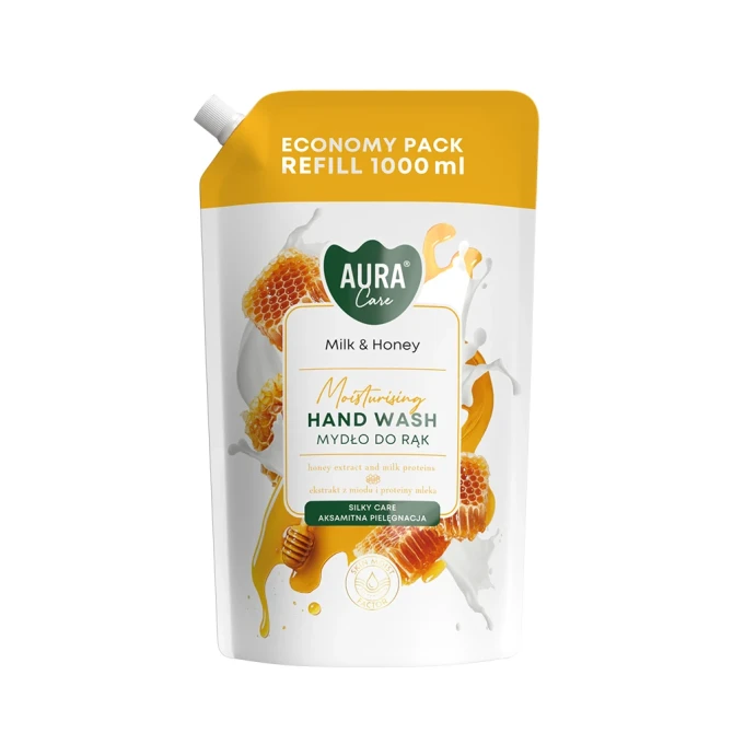Mydło do rąk uzupełniające 1000 ml Mleko i Miód AHW-002-006 Aura Care